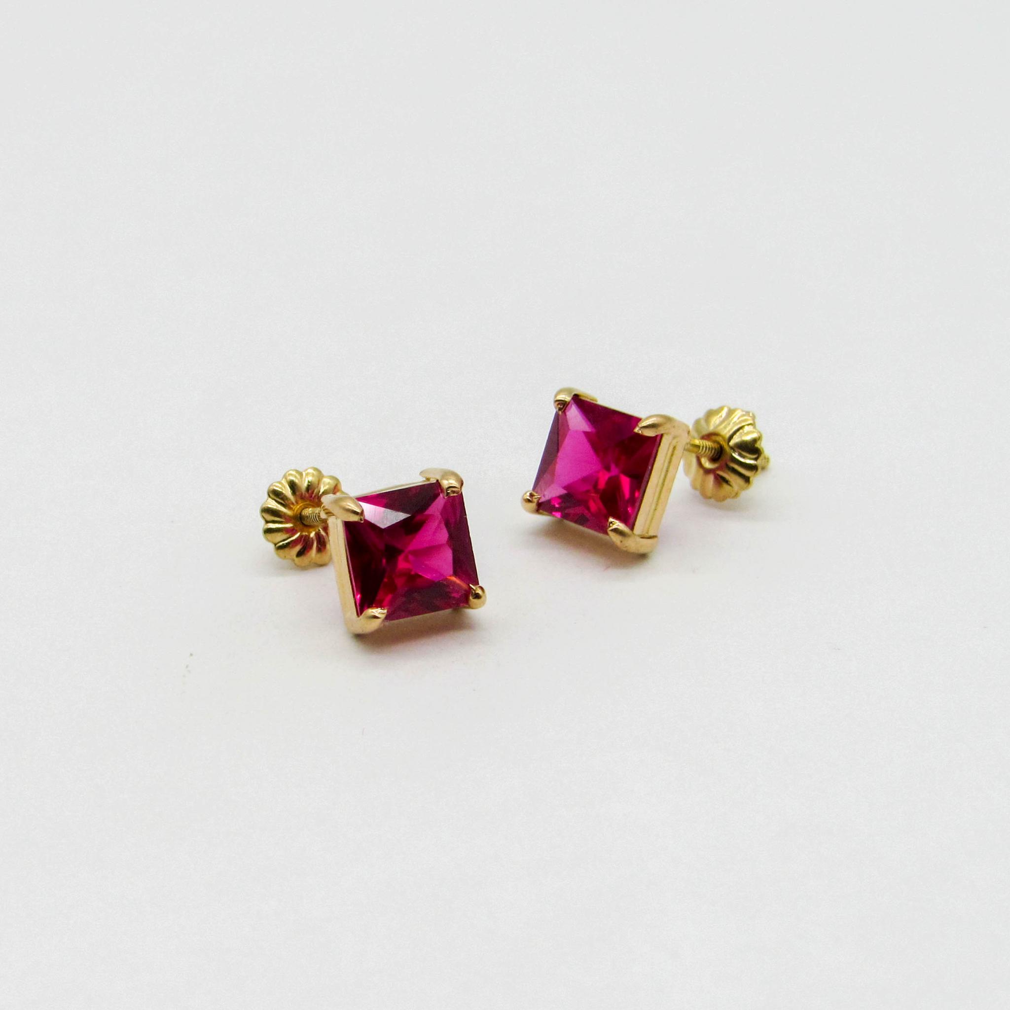 AROS CUBIC 6x6MM GRIFAS /O.ROJO