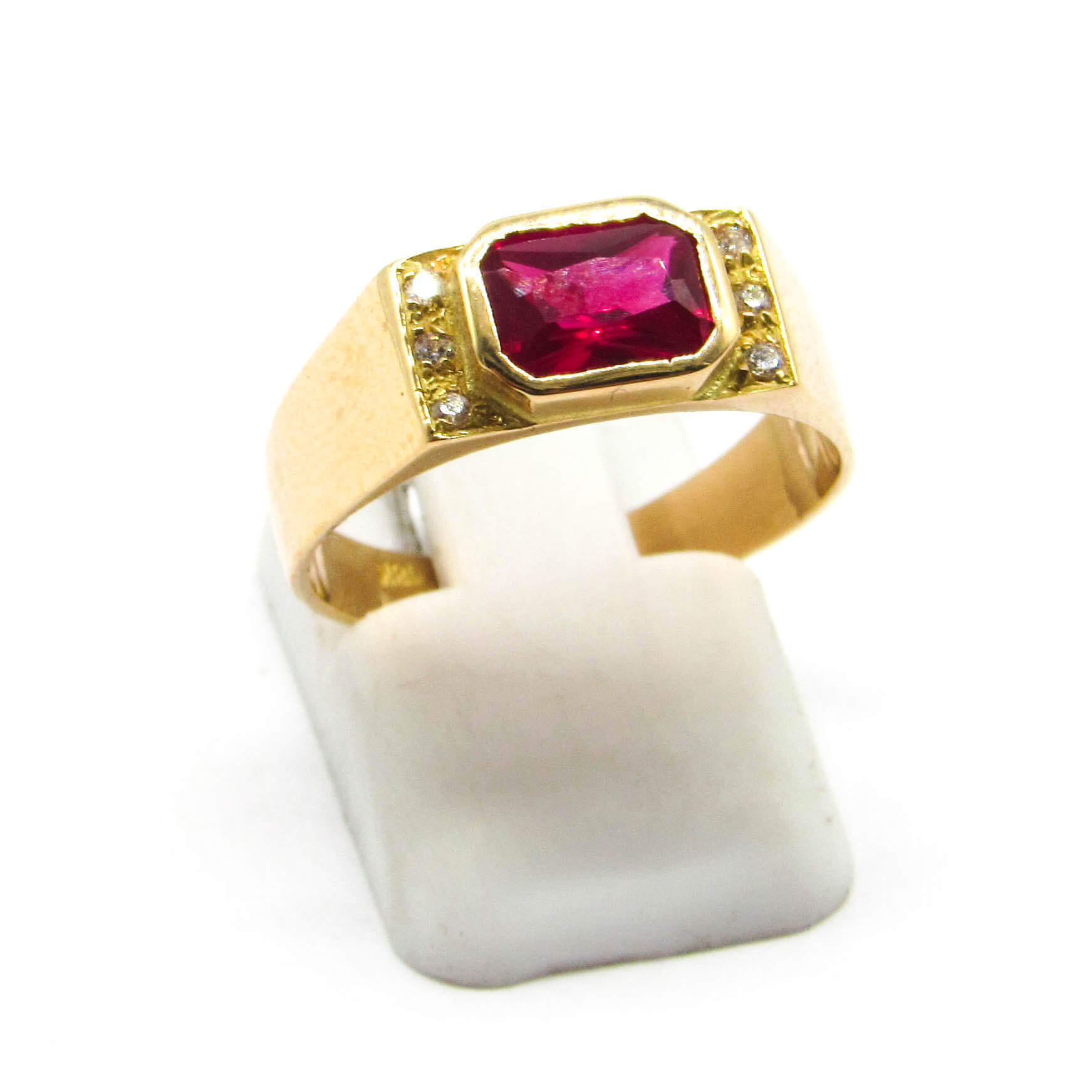 ANILLO CENTRO RECTANGULAR CUBICS  /O.ROJO