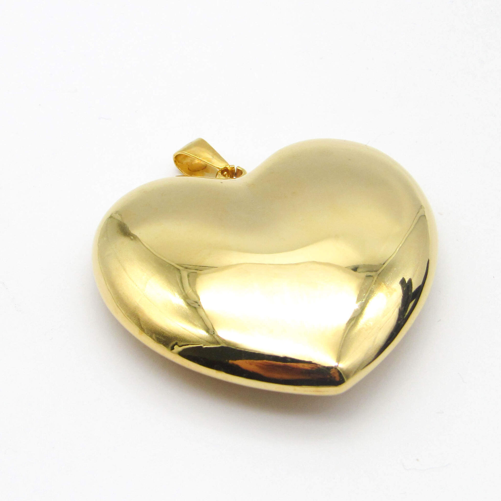 DIJE INFLADO CORAZON GRANDE / ACERO DORADO