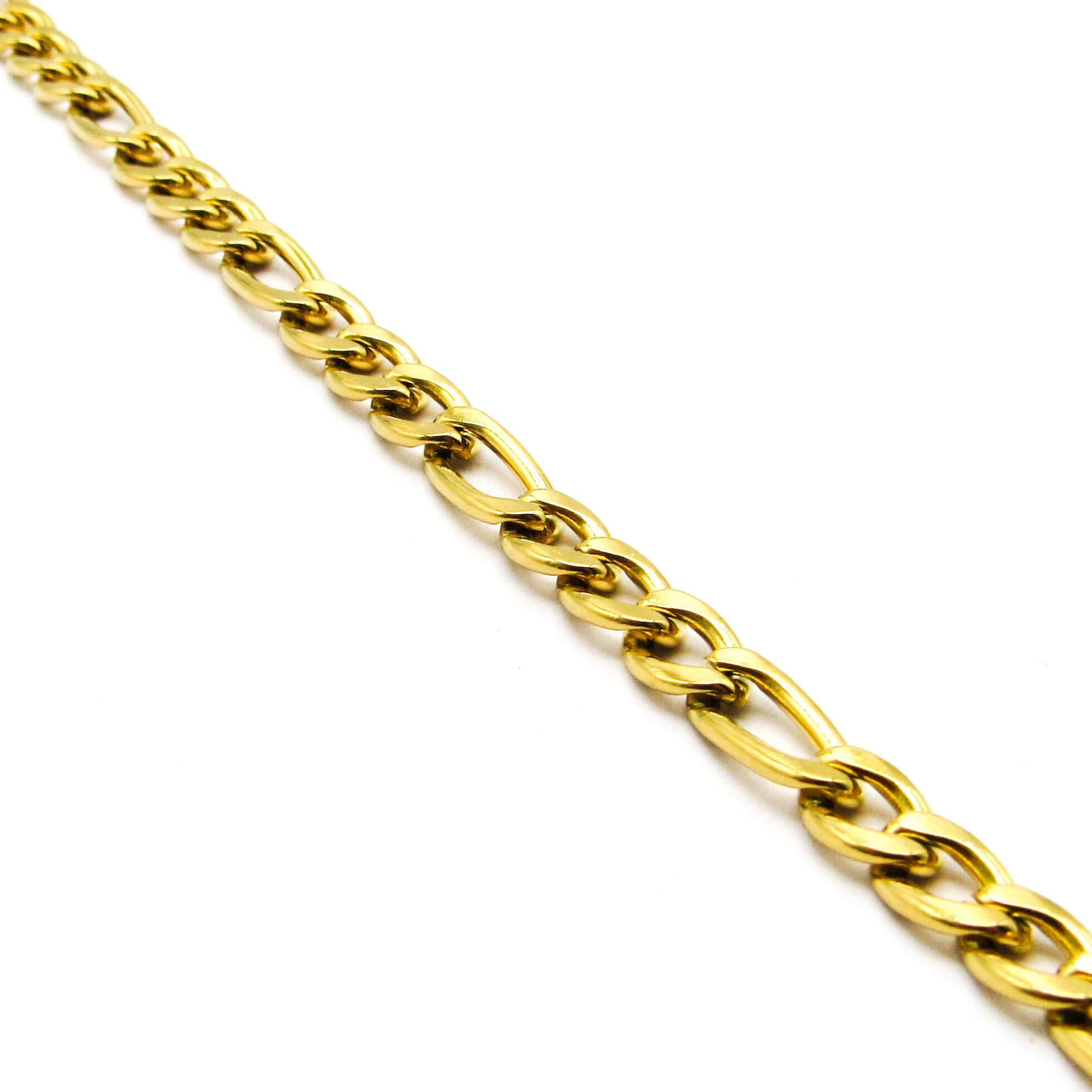 PULSERA FIGARO 3*1 19CM /ACERO DORADO